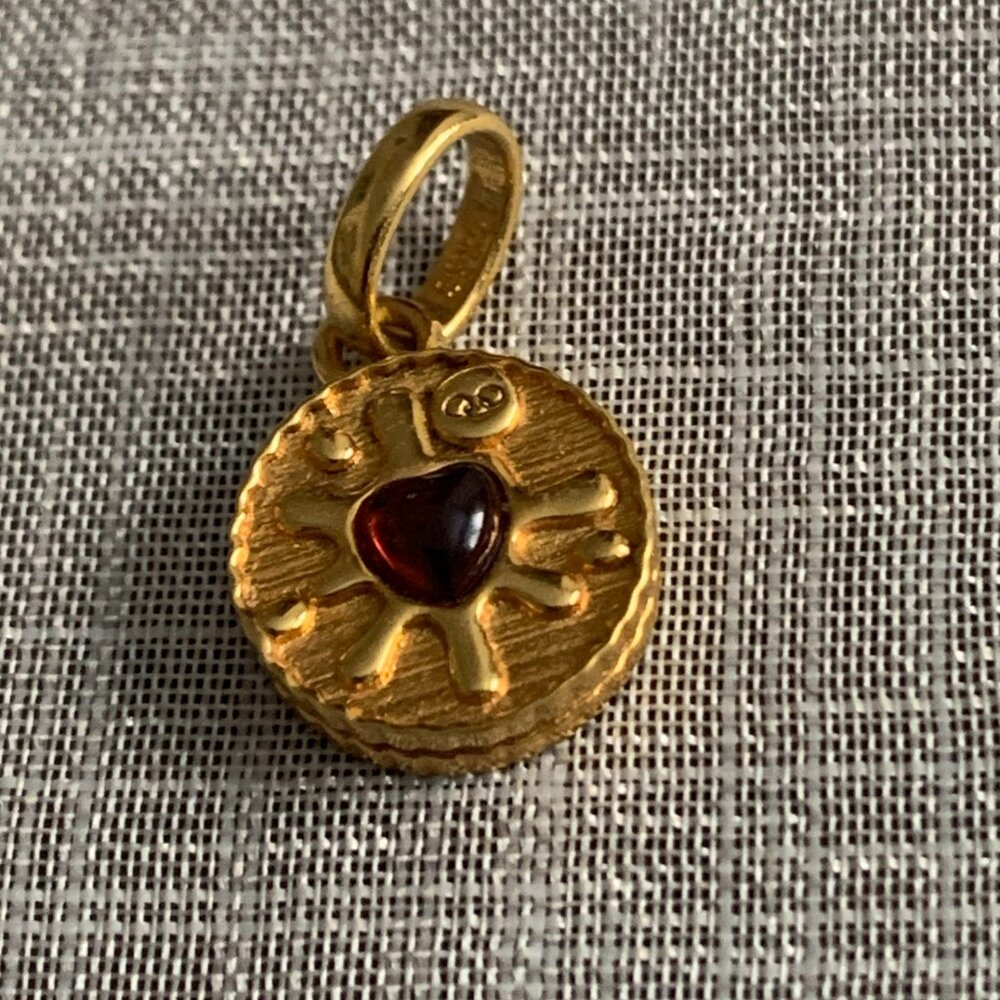 Links of London Silver/Vermeil/Garnet Charm
